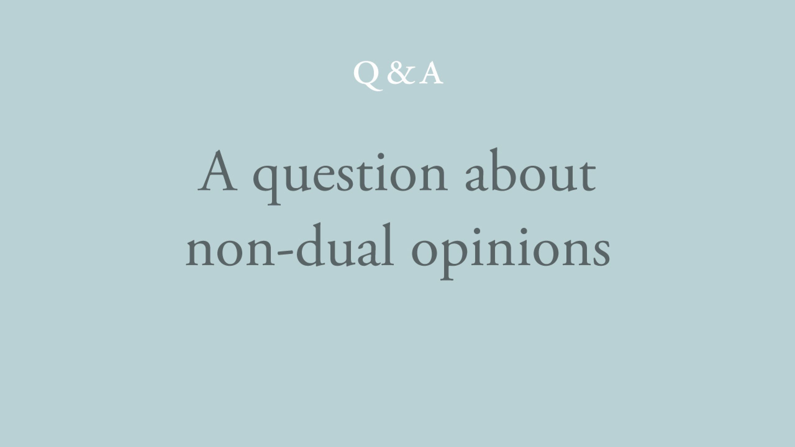 How can I go beyond the battlefield of opinions about the non-dual teaching?